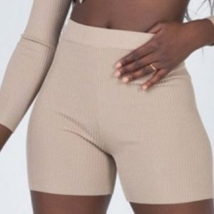 Princess Polly Ribbed Stretch Bike Shorts.